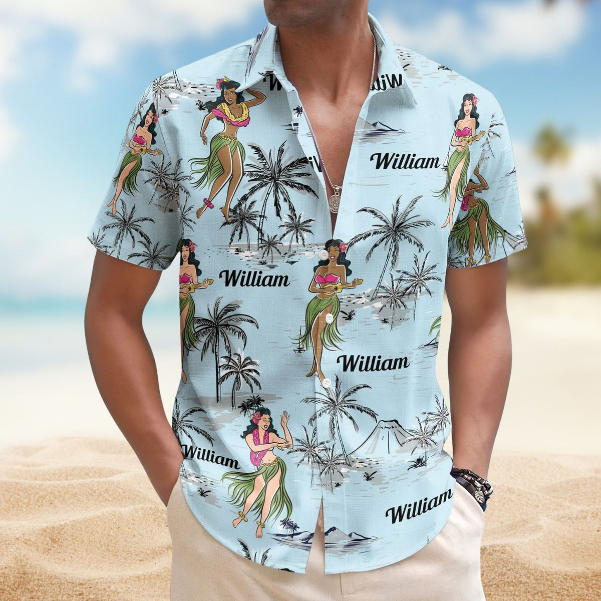 Hula Dance Vintage Beach Pattern Aloha – Custom Hawaiian Shirts