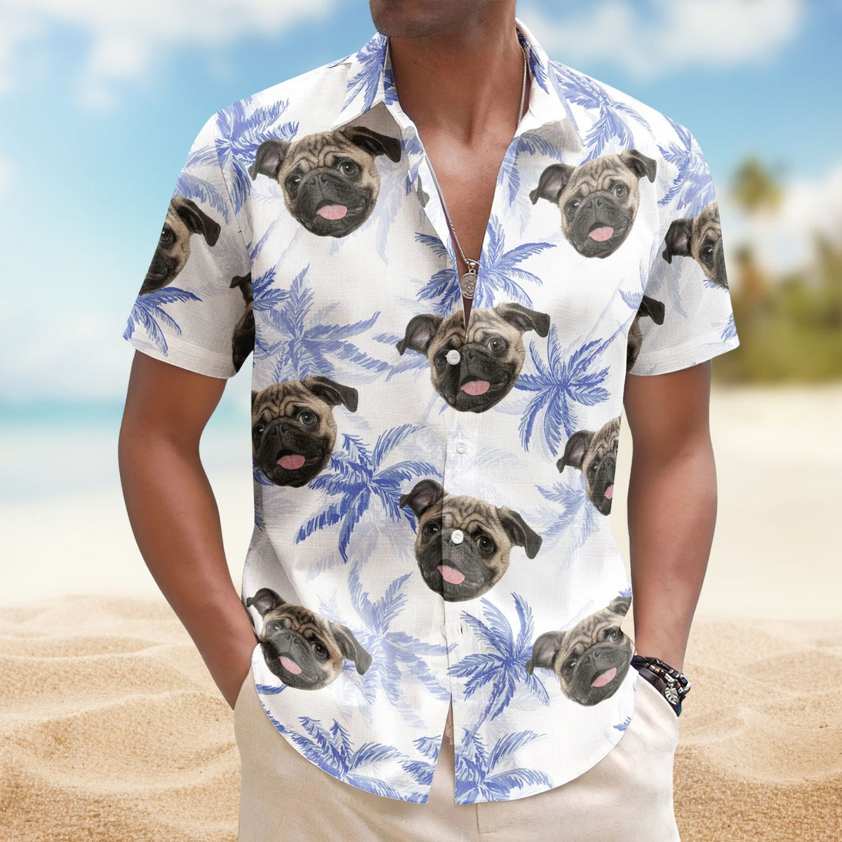 Funny Pet Face – Personalized Photo Hawaiian Shirt