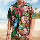 Custom Photo Funny Pet Family & Friends Tiki Bar – Custom Photo Hawaiian Shirts