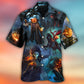Halloween Skull Pumpkin Starry Night – Hawaiian Shirt