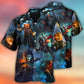 Halloween Skull Pumpkin Starry Night – Hawaiian Shirt