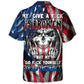 Skull My Give A F Is Broken But My Go Fuck Yourself Is Fully Functional American Flag - Hawaiian Shirt