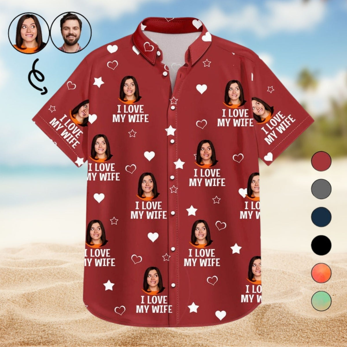 Romantic Hawaiian Shirt – Custom Photo Funny I Love My Lover - Gift For Husband, Boyfriend