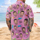 Birthday Party Drinks Custom Face Aloha Shirt – Funny Birthday Gift Custom Photo Hawaiian Shirts