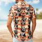 Hawaiian Floral Beach Aloha Shirt with Custom Funny Photo – Men, Husband Custom Hawaiian Shirt