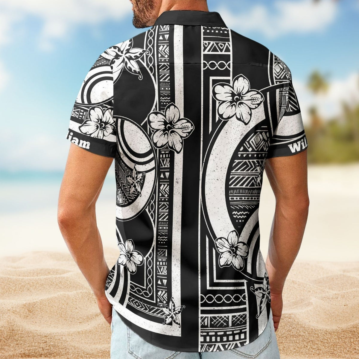 Personalized Aloha Shirt – Kapa Hawaiian Pattern Vintage Black Aloha Shirts With Name - Custom Hawaiian Shirts