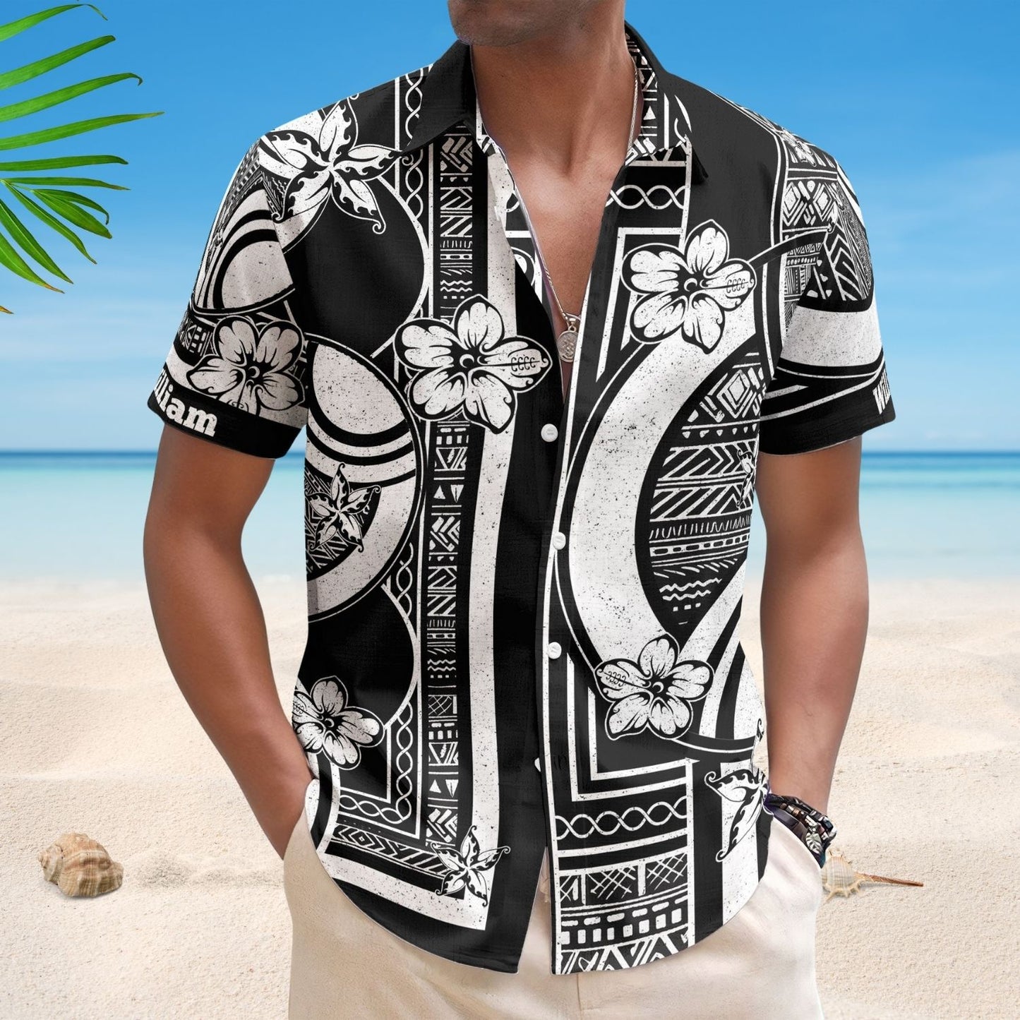 Personalized Aloha Shirt – Kapa Hawaiian Pattern Vintage Black Aloha Shirts With Name - Custom Hawaiian Shirts
