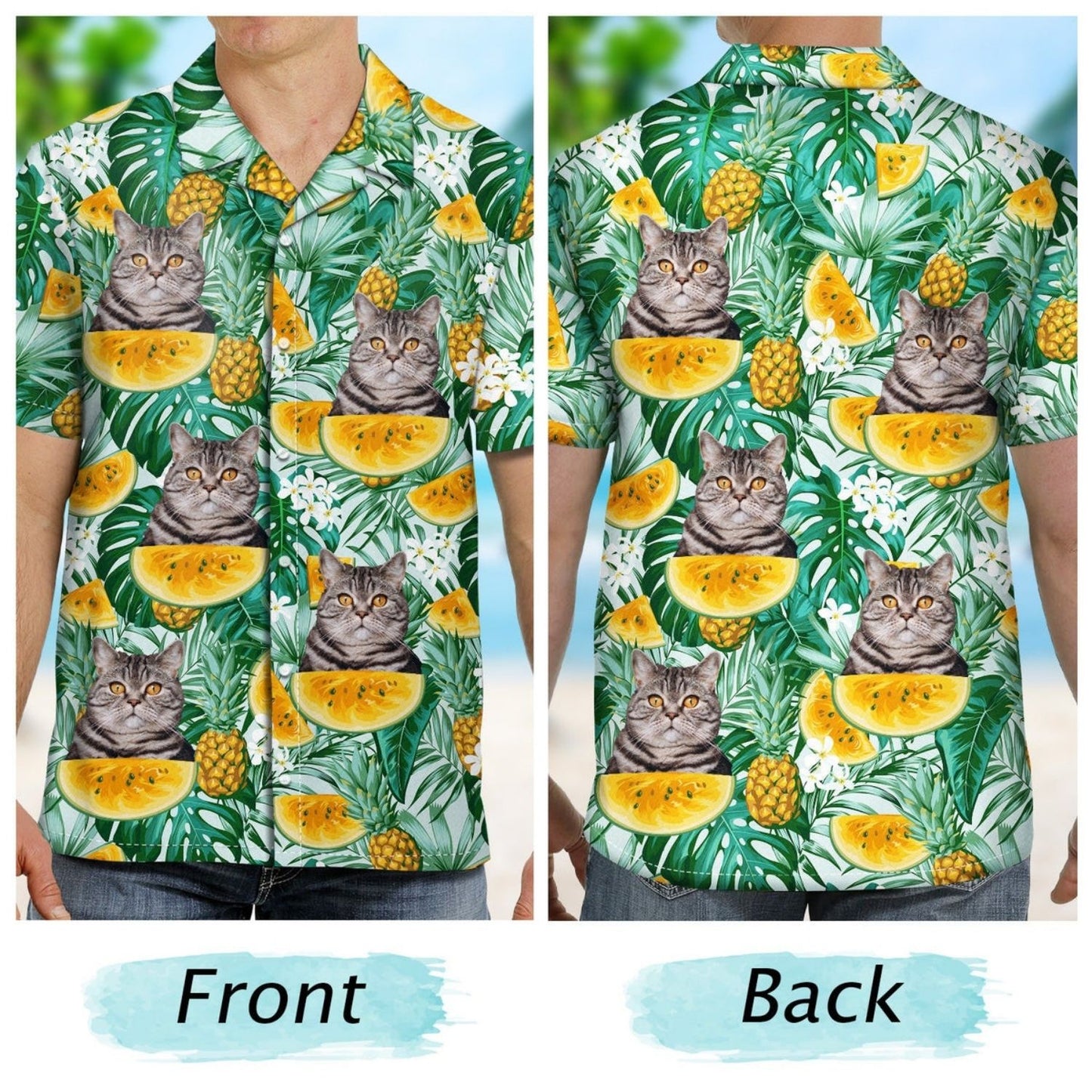Custom Aloha Shirt – Custom Photo Family Pet Lovers - Personalized Hawaiian Shirt