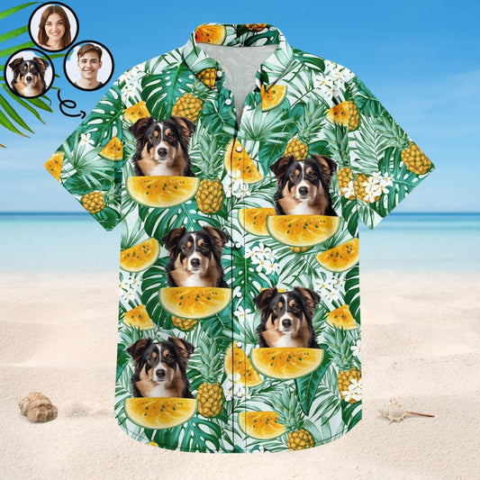 Custom Aloha Shirt – Custom Photo Family Pet Lovers - Personalized Hawaiian Shirt