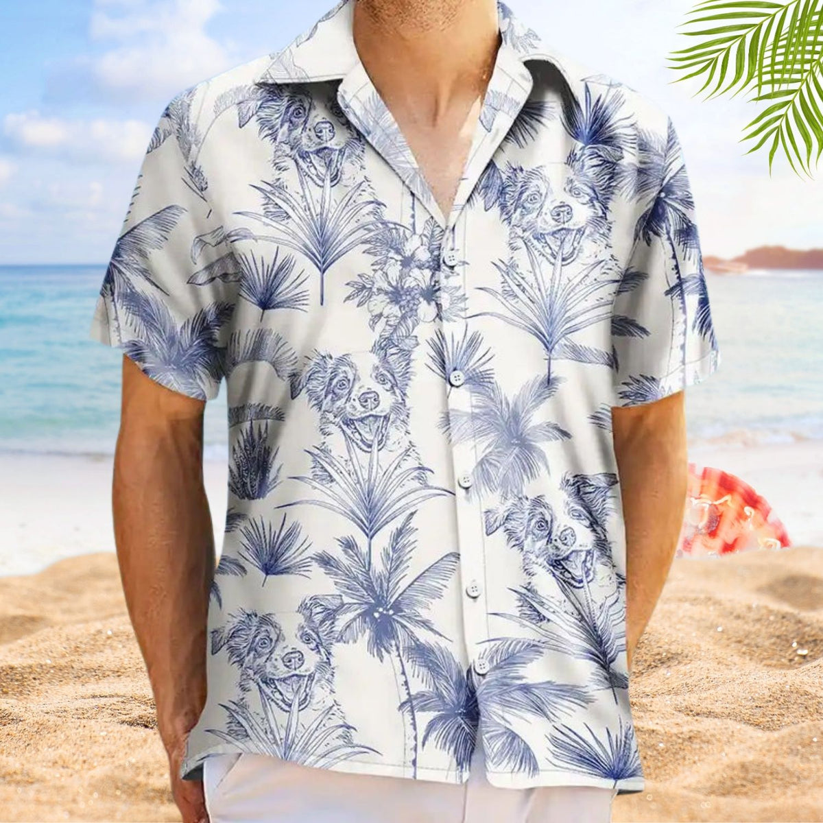 Vintage Toile de Jouy Pattern Shirt Custom Photo Pencil Drawing Family Pet – Personalized Hawaiian Shirt