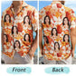 Tropical Beach Style Custom Photo Tiki Flower Summer Beach Vibe - Personalized Hawaiian Shirt