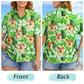 Tropical Beach Style Custom Photo Tiki Flower Summer Beach Vibe - Personalized Hawaiian Shirt