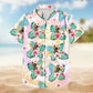 Tropical Beach Style Funny Family Vacation Shirt – Custom Photo Tie Dye Pet Face - Personalized Hawaiian Shirt