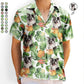 Custom Photo Pet Face Family Tropical Background – Personalized Hawaiian Shirt
