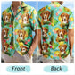 Custom Photo Pet Face Family Tropical Background – Personalized Hawaiian Shirt