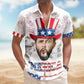 Celebrate 4th of July with Merica Pattern - Personalized Photo Hawaiian Shirt
