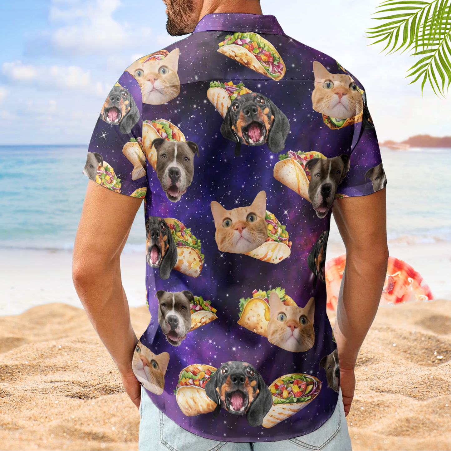 Taco Dog Cat - Custom Personalized Photo Hawaiian Shirt