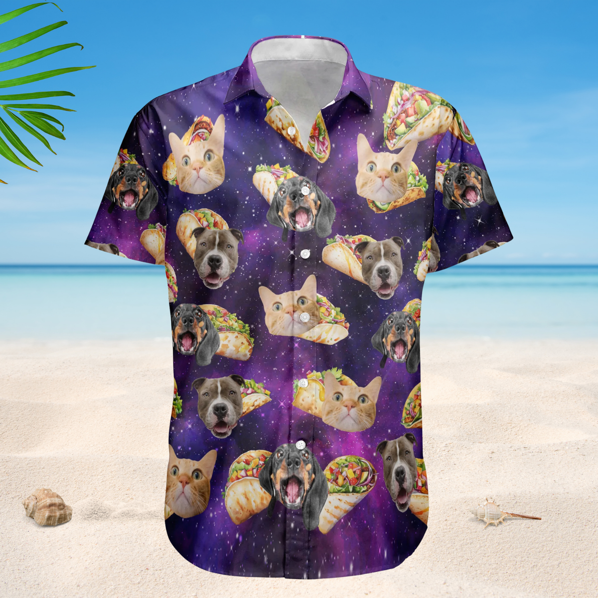 Taco Dog Cat - Custom Personalized Photo Hawaiian Shirt