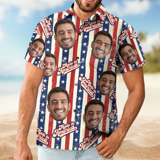 Made in America - Custom Personalized Photo Hawaiian Shirt