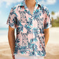 Custom Photo Pencil Drawing Palm Leaf Vacation Vibe – Personalized Hawaiian Shirt