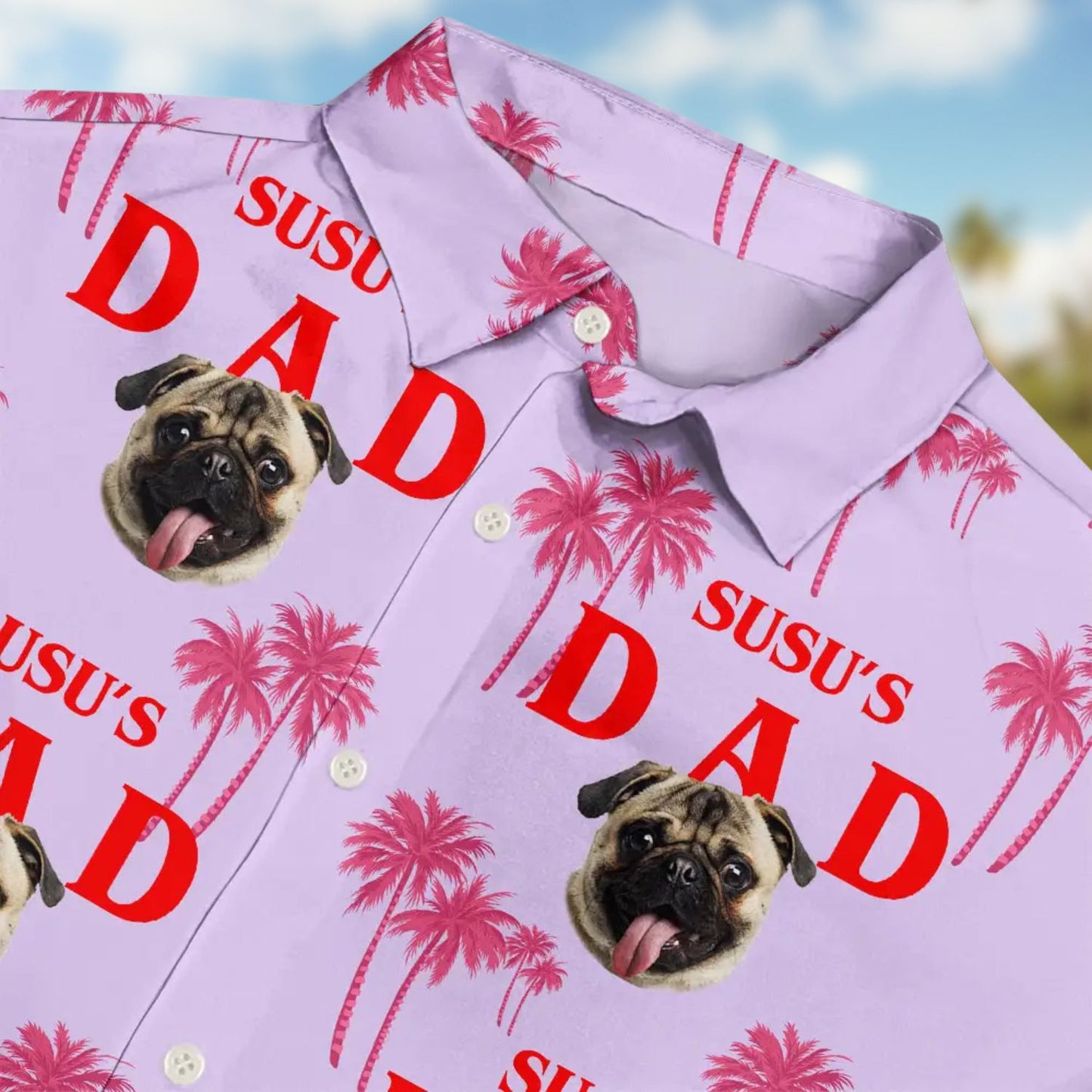 Custom Photo Best Dog Dad - Personalized Hawaiian Shirt