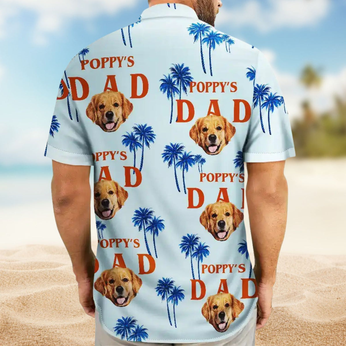 Custom Photo Best Dog Dad - Personalized Hawaiian Shirt