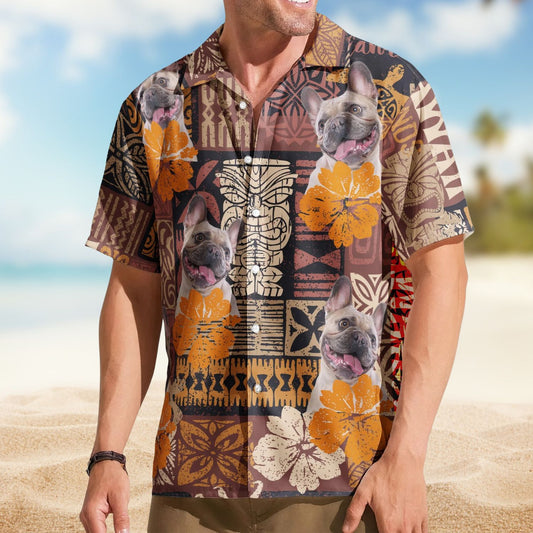 Custom Photo Funny Pet Family & Friends Tiki Tropical Summer – Custom Photo Hawaiian Shirts