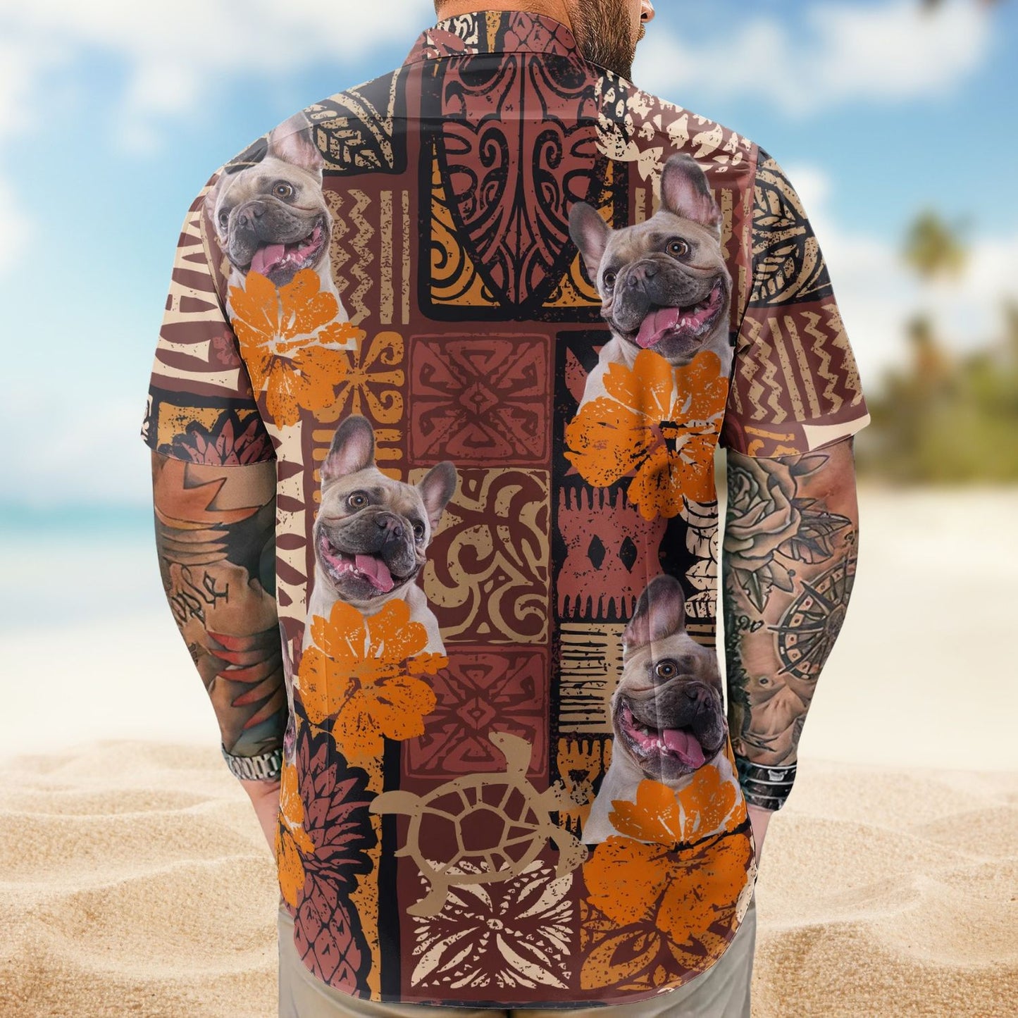 Custom Photo Funny Pet Family & Friends Tiki Tropical Summer – Custom Photo Hawaiian Shirts