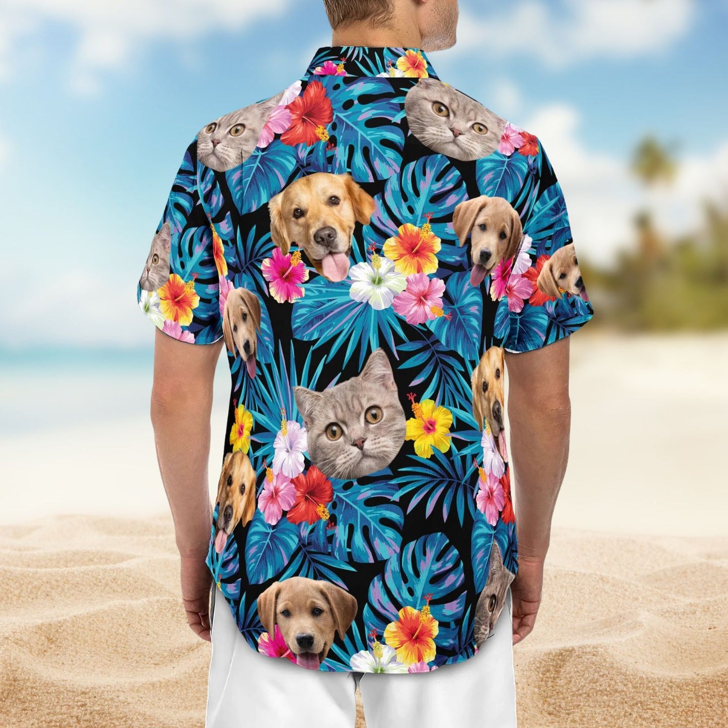 Custom Face Photo for Men & Women Tropical Floral – Personalized Hawaiian Shirt