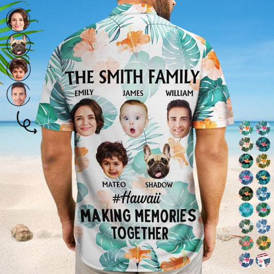 Tropical Vacation Shirt – Custom Photo Traveling Beach - Gift For Family, Besties, Couples - Personalized Hawaiian Shirt