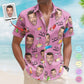 Birthday Party Drinks Custom Face Aloha Shirt – Funny Birthday Gift Custom Photo Hawaiian Shirts