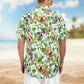 Tropical Aloha Shirt with Custom Pet Face – Personalized Photo Hawaiian Shirt