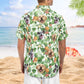 Tropical Aloha Shirt with Custom Pet Face – Personalized Photo Hawaiian Shirt
