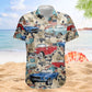 Vintage Muscle Car Aloha Shirt for Men with Custom Photo – Husband Gift Hawaiian Shirt