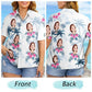 Tropical Beach Style Custom Photo Family Pet Face Palm Tree Pattern - Personalized Hawaiian Shirt