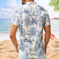 Golf Lover Toile De Jouy - Personalized Vintage French Style Hawaiian Shirt