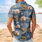 Custom Photo Tiki Summer Family Friends Boss - Personalized Hawaiian Shirt