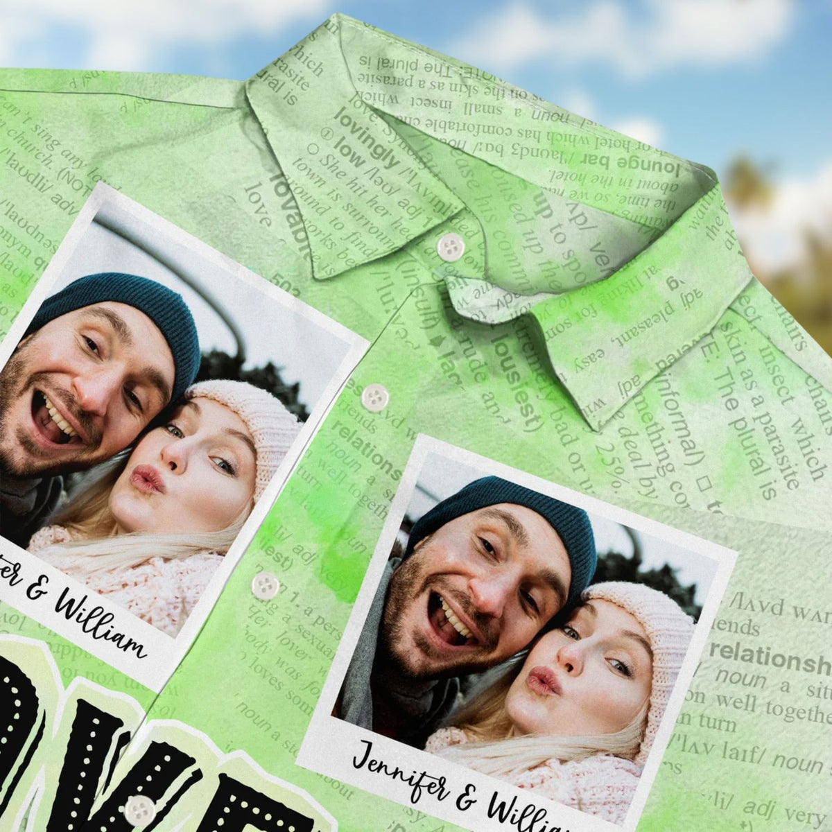 Custom Photo Newspaper Funny Love Gift for Couples, Husband & Boyfriend – Personalized Hawaiian Shirt