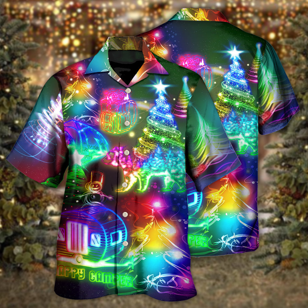 Camping Merry Christmas Everything Happy - Hawaiian Shirt