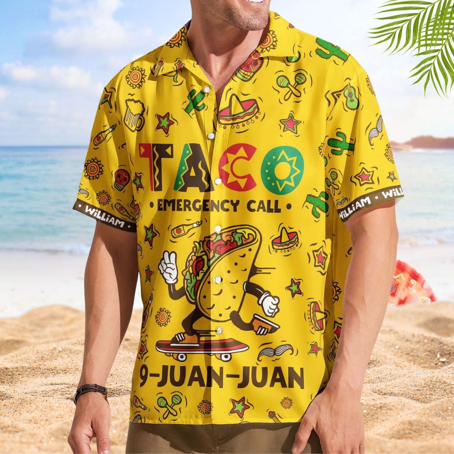 Funny Aloha Shirt - Taco Emergency Call 9-Juan-Juan Mexican Gift For Him Custom Hawaiian Shirt