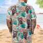 Tropical Aloha Shirt with Custom Face – Funny Photo Pet Lover Gift Custom Hawaiian Shirts