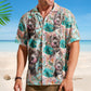 Tropical Aloha Shirt with Custom Face – Funny Photo Pet Lover Gift Custom Hawaiian Shirts