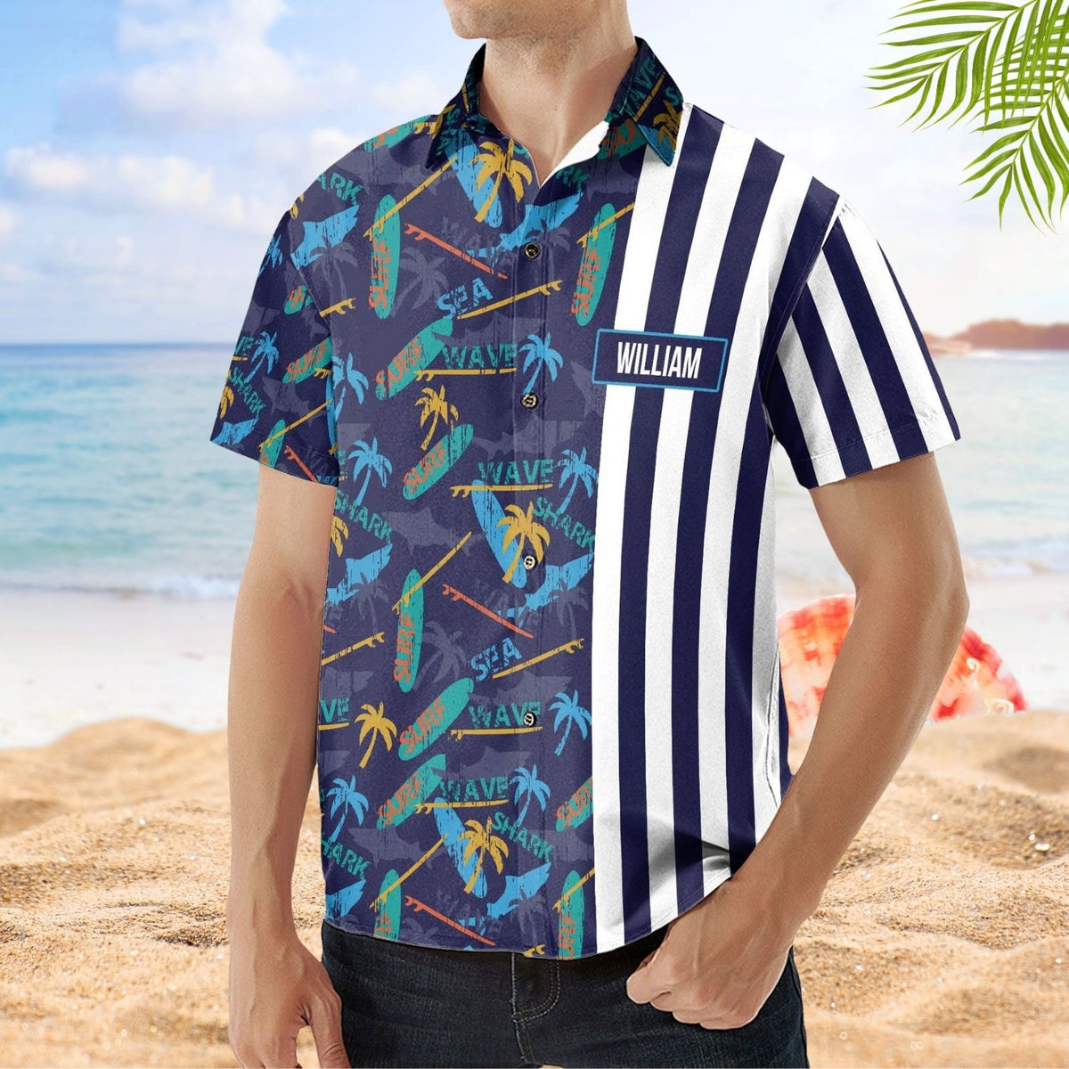 Custom Photo Beach Surf Style – Hawaiian Aloha Surfing Shirt - Personalized Hawaiian Shirt