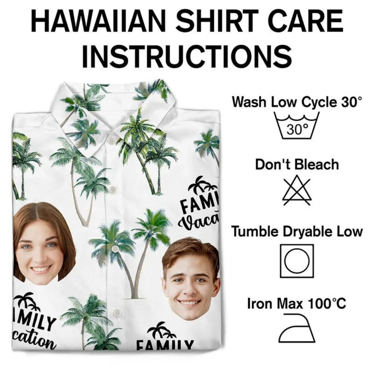 Tropical Beach Outfit Custom Photo Family Vacation Family Trip - Personalized Hawaiian Shirt