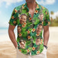 Kapa Hawaiian Pattern Tropical Aloha with Custom Face – Custom Photo Hawaiian Shirts