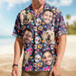 Custom Face Photo Mexican Skull Pattern – Custom Photo Hawaiian Shirts