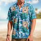 Big Wave Aloha Shirt with Custom Face – Funny Photo Gift for Men, Husband Custom Hawaiian Shirt