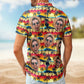 Tropical Sunset Hula Dance Aloha Shirt – Beach Scene Custom Photo Hawaiian Shirts