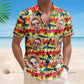 Tropical Sunset Hula Dance Aloha Shirt – Beach Scene Custom Photo Hawaiian Shirts