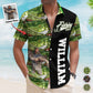 Personalized Fishing Aloha Shirt – Custom Photo Bass Fish Fishing Makes Me Happy - Custom Photo Hawaiian Shirt